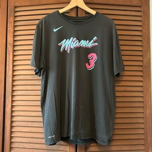Official Men's Nike Dri-Fit x Miami Heat Shirt Vice City #3 Wade NBA Black